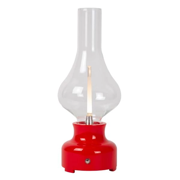 Lucide JASON - Rechargeable Table lamp - Battery pack/batteries - LED Dim. - 1x2W 3000K - 3 StepDim - Red - detail 2